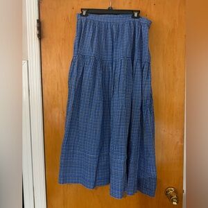 EUC Doen Blue Plaid Skirt size L